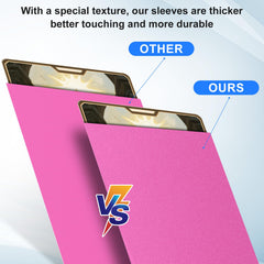 TiopLior matte-back sleeves with glossy fronts improve grip and viewing.