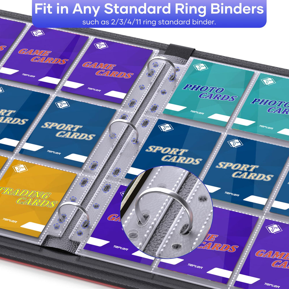 TiopLior transparent waterproof sleeves keep cards clearly visible.