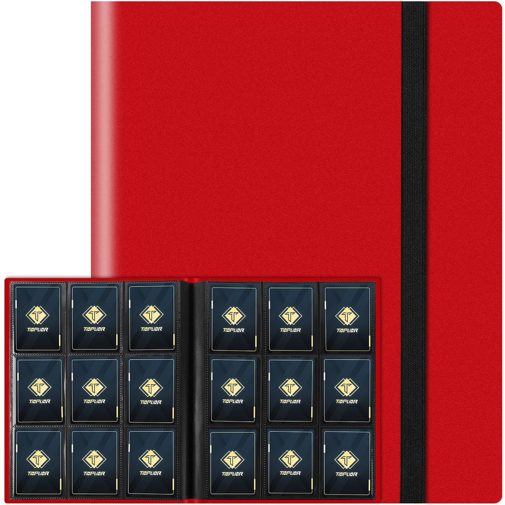 TiopLior 9-pocket binder showing organized card slots and secure storage.