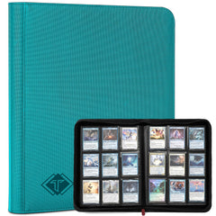 TiopLior trading card binder teal front cover showing 432-pocket capacity for collections