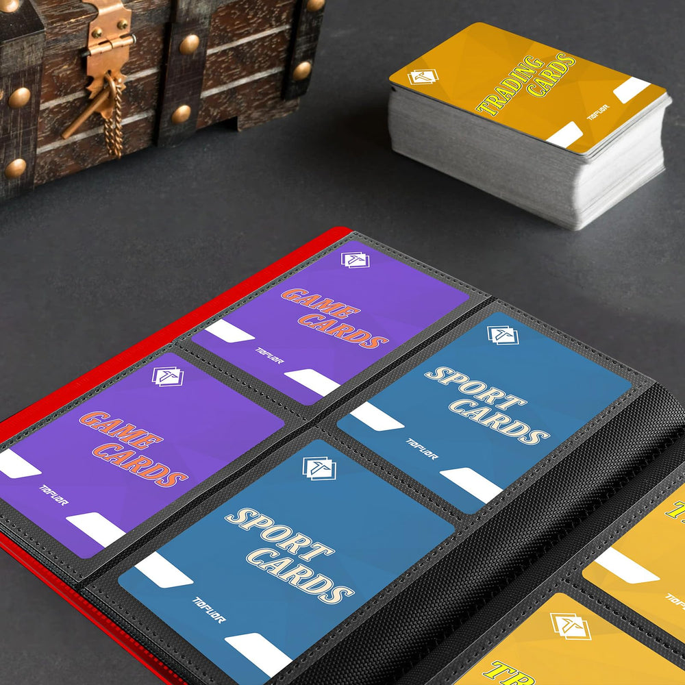 TiopLior binder suitable for MTG, football, baseball, and game cards.