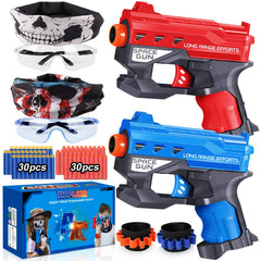 TiopLior two-pack blaster guns for kids in red and blue, ideal for active play.