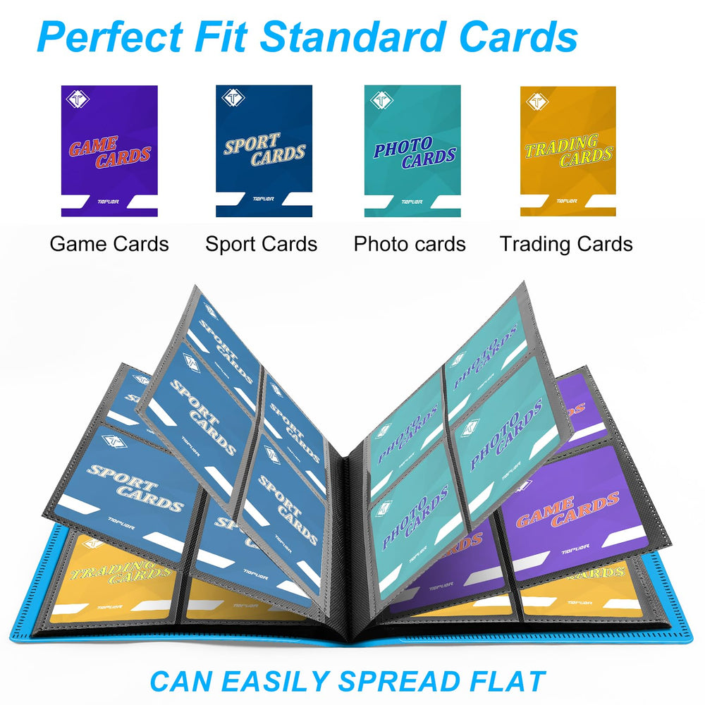 Elastic strap keeps cards flat during travel in TiopLior binder
