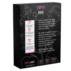 TipsyHoe packaging shows easy-to-follow rules and cards.