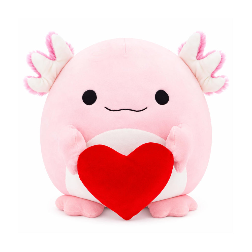 Tiralia axolotl plush with heart-hugging design delivers cozy comfort for everyday hugs.
