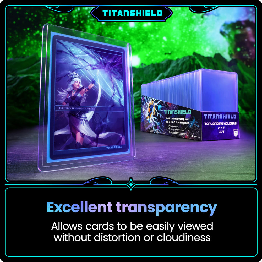 TitanShield 100-count box keeps card-protection supplies organized for collectors.