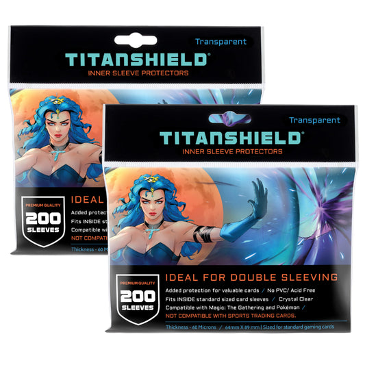 TitanShield inner sleeves clear 64x89mm for double-sleeve protection of standard cards
