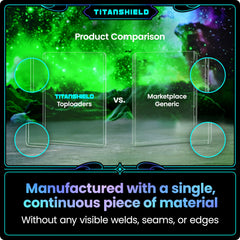 TitanShield toploader compatible with MTG, Pokemon, Yugioh, and most sports cards.