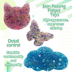 Titata butterfly-shaped fidget pad beads for stress relief and concentration