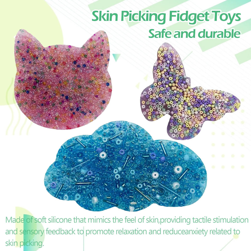 Titata cat-head silicone pad beads for tactile relief during breaks