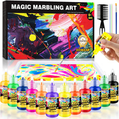 Titoclar Water Marbling Paint Kit colors swirl on water for creative crafts