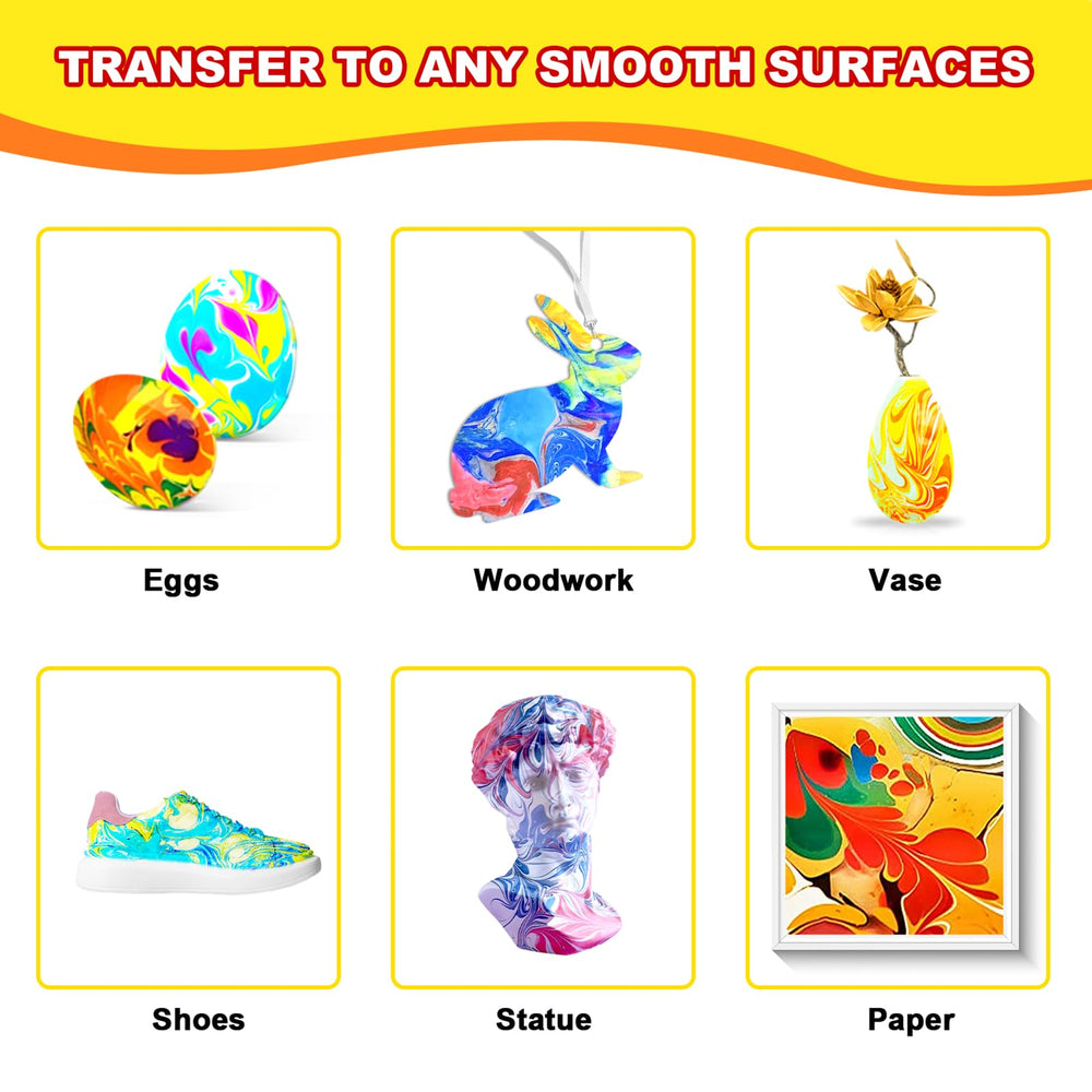 Titoclar Easter crafts inspired by marbling colors
