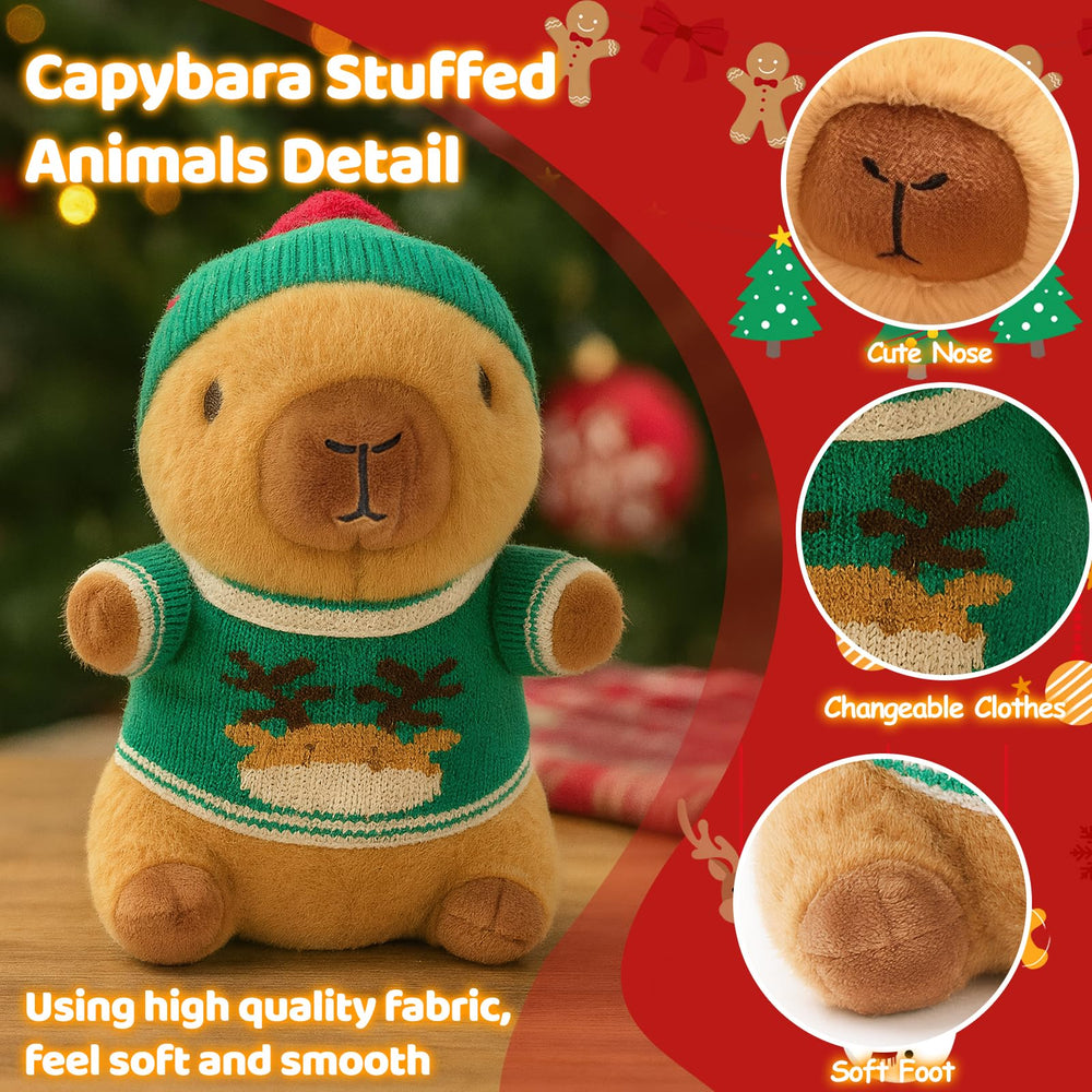 titqwop capybara plush displayed as cozy bedroom decor that adds warm charm.