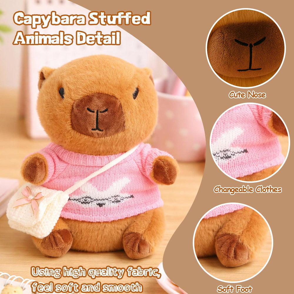 TITQWOP capybara plush hats and scarf for charming dress-up looks