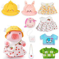TITQWOP Capybara plush with nine outfits sparks imaginative dress-up play