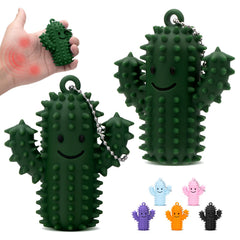 Tizuxa Little Ouchies cactus fidget in green silicone for focused sensory input.