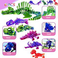 TJYZGXQ dinosaur skeleton figures showcasing varied silhouettes for play.