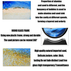 TKTM Liquid Motion Sandscape blue 7in side detail highlights glass frame