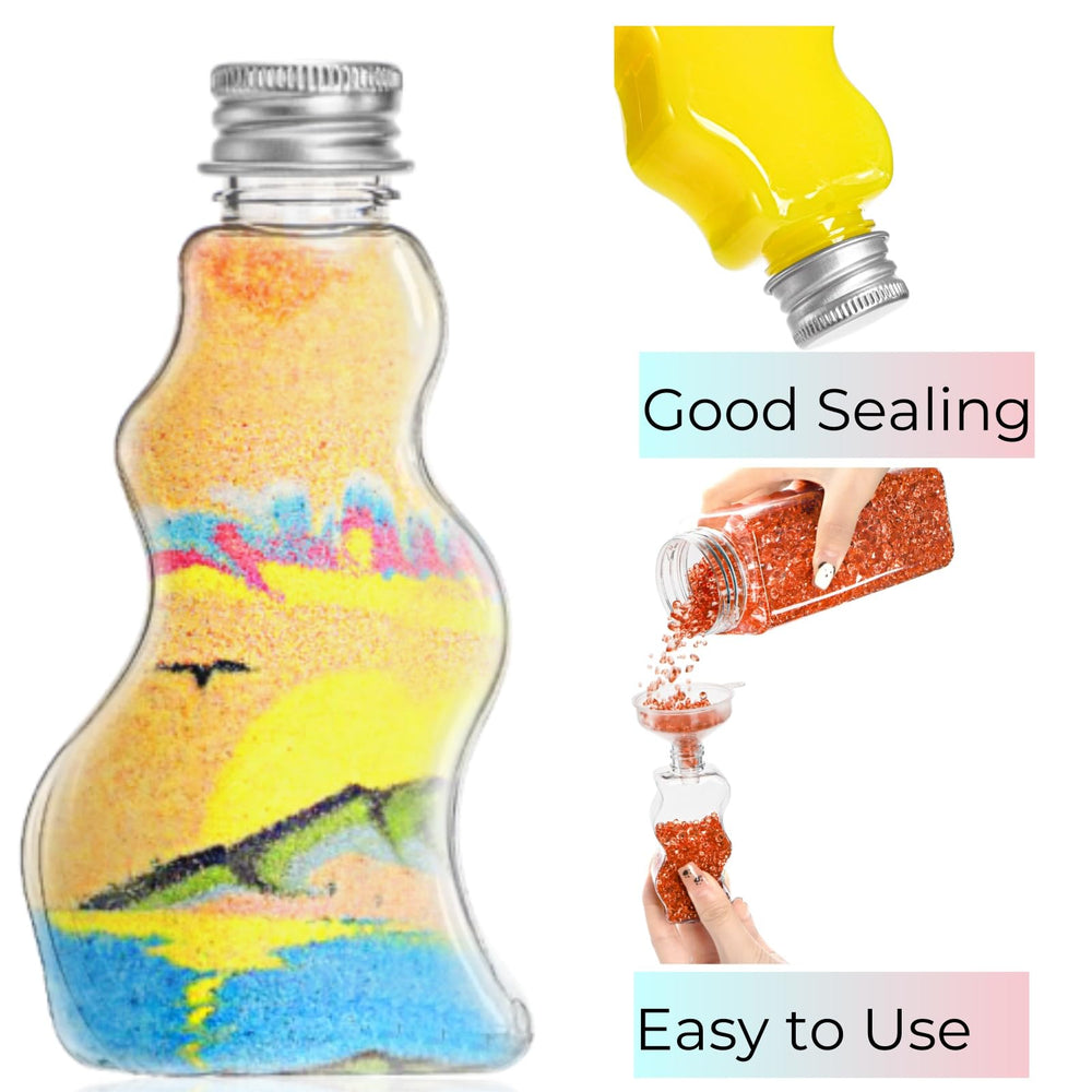 Tlence funnels for large and small pours included with the bottles.