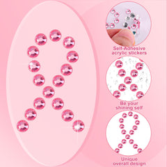 Tlswshsy self-adhesive acrylic sticker pack sticks easily to apparel and accessories.