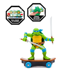 TMNT 5-inch classic design emphasizes compact portability for on-the-go fun