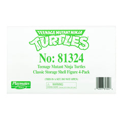 Display-ready TMNT classic 4-inch turtles pack pose for shelves and storytelling