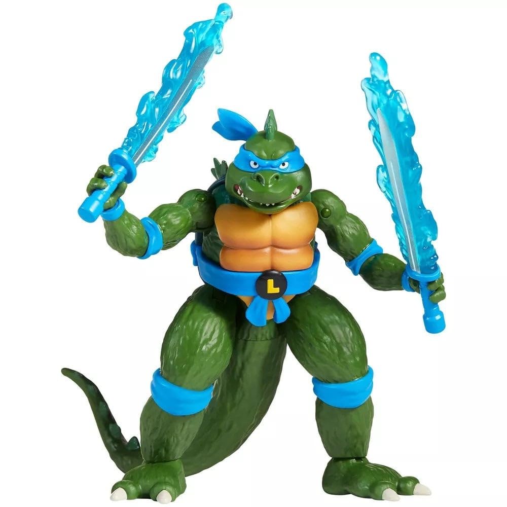 TMNT Godzilla Leo dynamic pose, energizing a collectors shelf display
