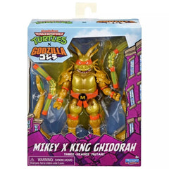 TMNT x Godzilla Mikey figure front view for display and collection.