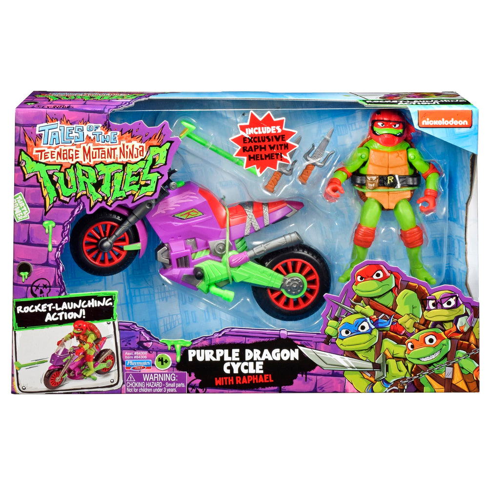 TMNT Dragon Cycle green launcher button detail for quick action