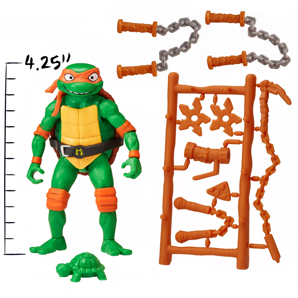 TMNT Mutant Mayhem baby turtle accessory adds playful detail