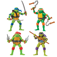 TMNT Mutant Mayhem basic figure front view with authentic character details for display