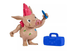 Rocksteady mini figure pose in dynamic stance for imaginative play.