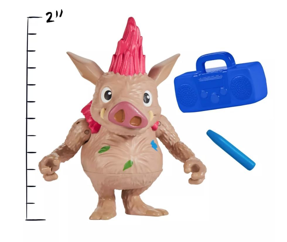 Close-up Bebop figure detailing with textured sculpt and bright colors.