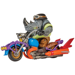 TMNT Mutant Mayhem Rocksteady on the Chopper Cycle for dynamic battle play