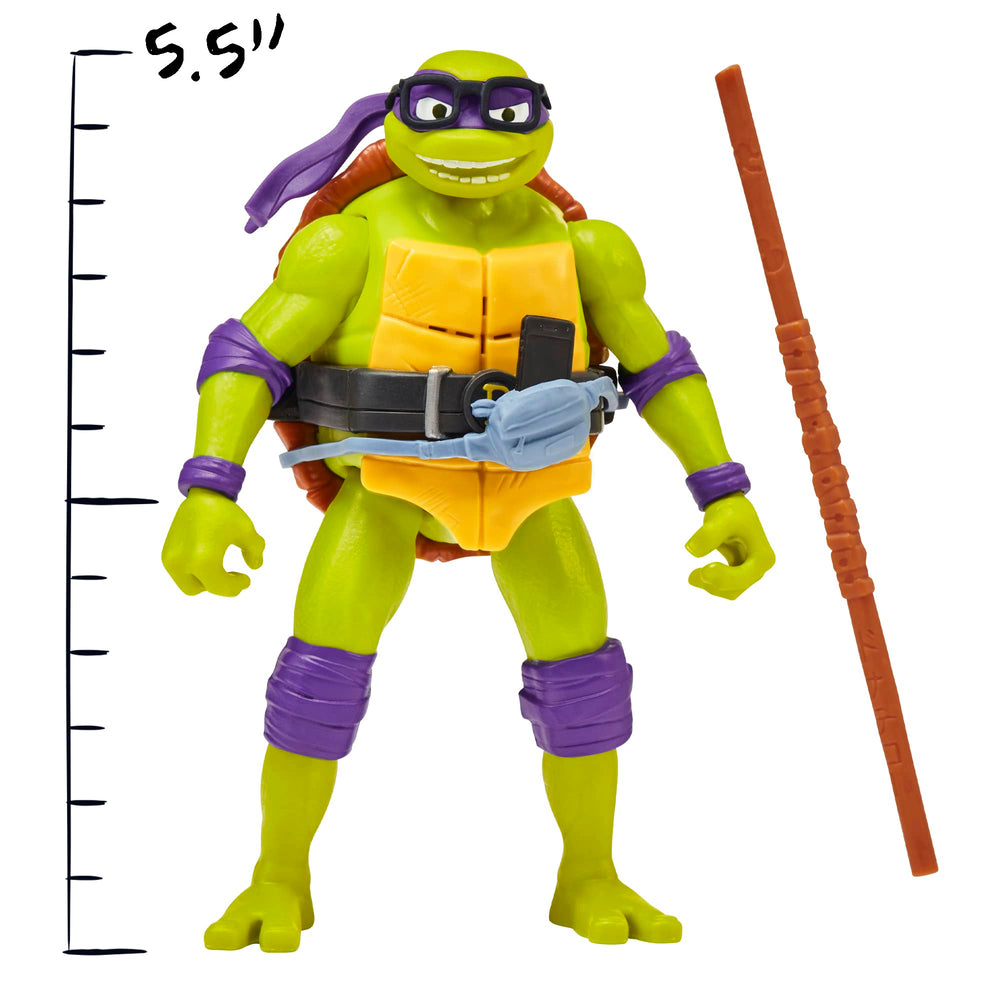 TMNT Donatello Deluxe figure shouting feature activates authentic movie voice lines.