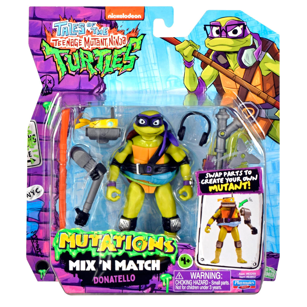 TMNT Mutations Donatello figure with accessories for customizable play