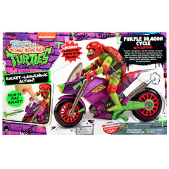 TMNT Purple Dragon Battle Cycle in city scene for dynamic play