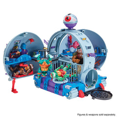 TMNT Technodrome playset interior detail reveals layered play areas and traps