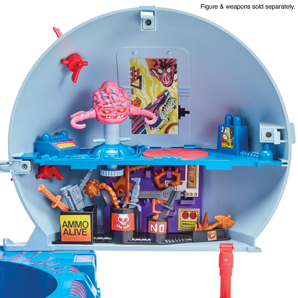 TMNT Technodrome playset ooze pit for dramatic drops and traps