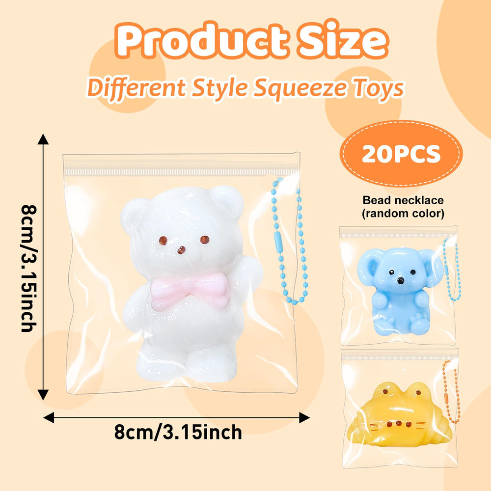 Taba Squishy Kit mini animals, compact sensory toys for desk use.