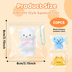 Taba Squishy Kit mini animals, compact sensory toys for desk use.