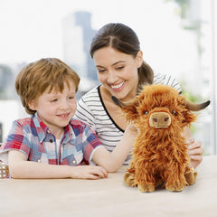 Toaje Highland Cow plush gift-ready packaging for birthdays or holidays.