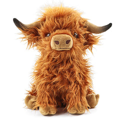 Toaje Highland Cow plush close-up of fluffy fur for cuddling.