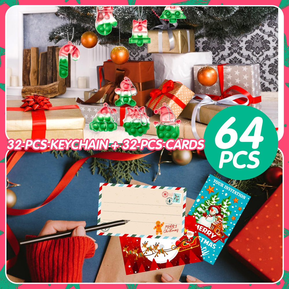 TOANWOD double-sided Christmas cards with chains for keepsake gifts.