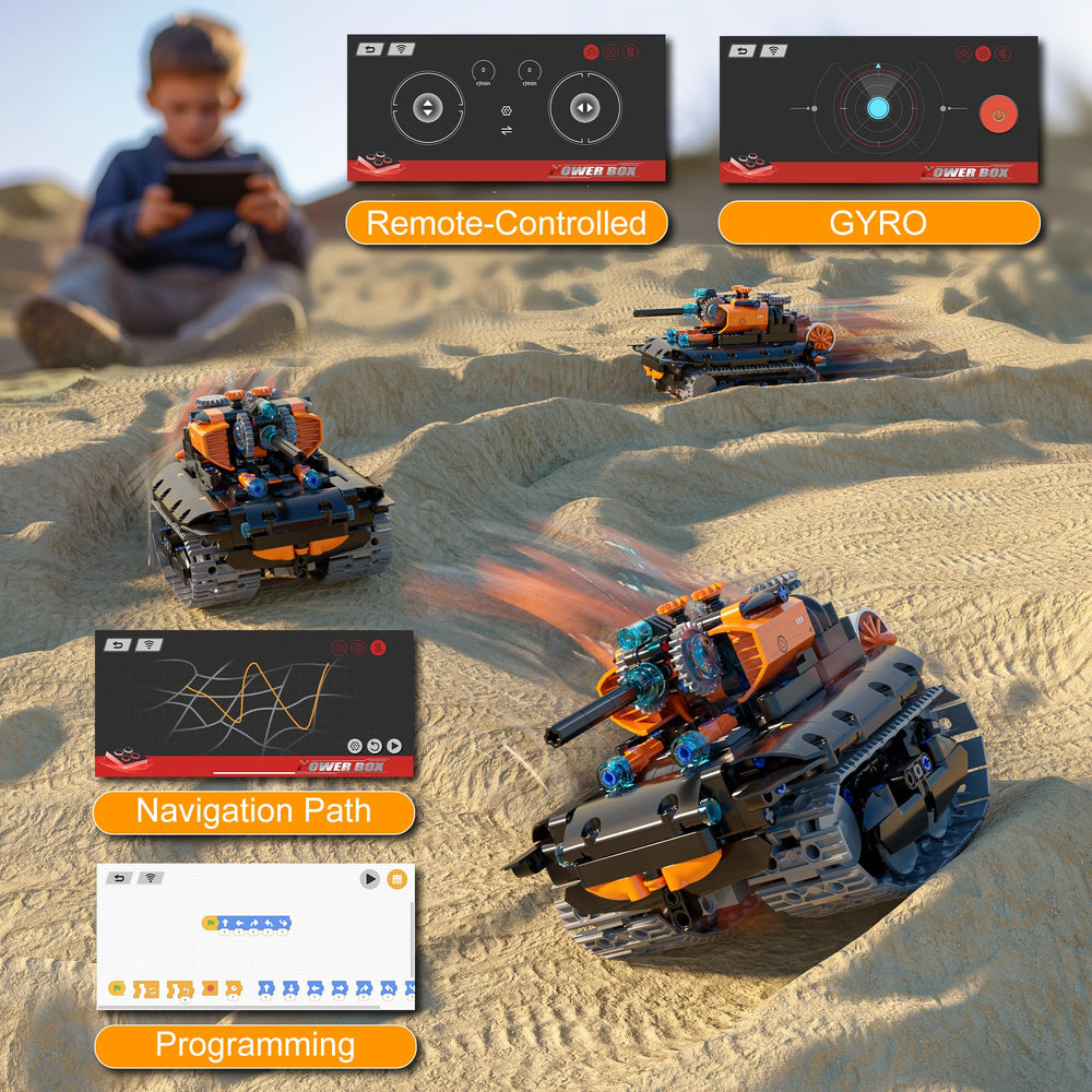 TOBSABPX STEM tank model with 360-degree rotation for dynamic movement