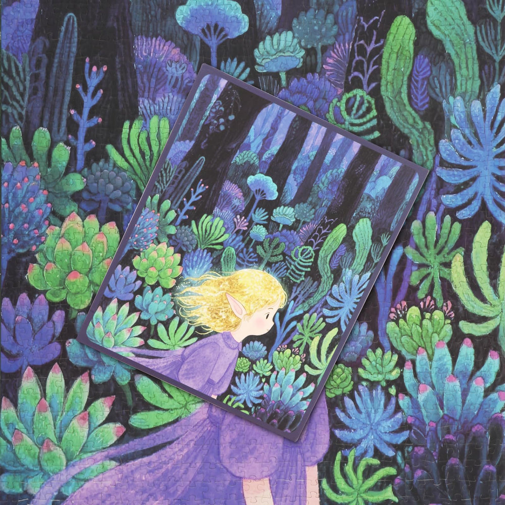 TOCHILD The Blonde Girl puzzle pieces with velvet finish for tactile assembly