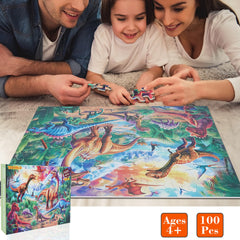 TOCHILD family bonding time with a dinosaur puzzle
