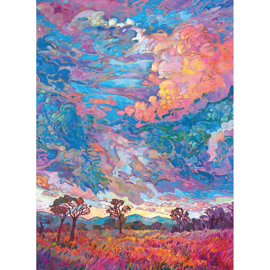 TOCHILD Glitter Sunset puzzle box with shimmering finish for display-ready art.