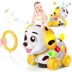 ToddlerCley musical puppy toy with lights and sounds to engage infants.