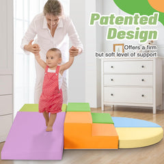 TODIBY foam climbing blocks blue half-moon support color recognition during stacking